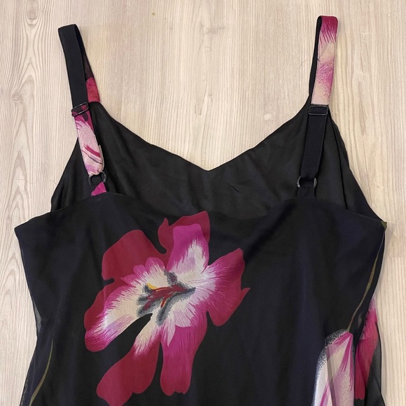 Midnight Velvet Black & Purple Floral Formal Dress SZ:2X - Picture 10 of 12